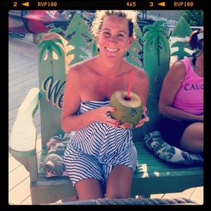 Tart Blue & White Stripe Sun Dress